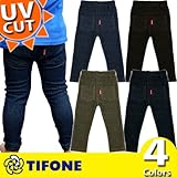 UVカット/TIFONE（ティフォーネ）デニム風スパッツ【４カラー】 (110サイズ, BLブルー)