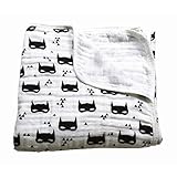 Baby 2-Layer Muslin Swaddle Blanket 47x47 100% Cotton Soft Unisex for Boys or Girls Nursing Receivin