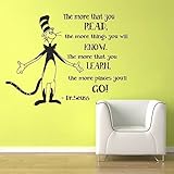 Wall Decal Decor Dr Seuss Wall Decal Quotes - The More That You Read - Dr Seuss Nursery Kids Wall Ar