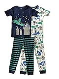 Toddler Boys 4 Pc Snug Fitコットンパジャマセットナイト&ドラゴン – Just One You Made Byカーターの、3t – 半袖