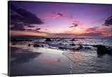 Ron Dahlquistプレミアムシックラップキャンバス壁アート印刷題名ハワイ、マウイ、Wailea、Sunset At Mokapuビーチ 48" x 32" 1404686_24_48x32_n