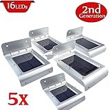 Uniquefire 5 X 第三代平面可5 X第三世代の平面充電式ソーラーライト16LED SMD防水ボディセンサーライトソーラーライト回廊ライトガーデンライト城