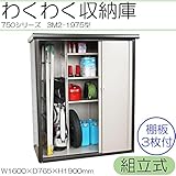 わくわく収納庫 750シリーズ 幅1600mm・高さ1900mm 組立式 3M2-1975型