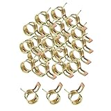 F Fityle 　スプリング燃料 オイル ホース クリップ　40個セット　直径6mm　耐久性　高品質　使いやすい