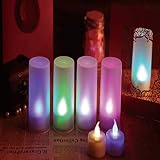 Spritech ( TM ) 7カラフルカラー音声コントロールLEDフラッシュライトちらつき電子Flameless Candle