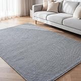 FLIIRITAIA ラグ グレー 200*250cm 3畳 リネン風 カーペット ミニマル ラグマット 洗える 防音 滑り止め フローリング対応 オフィス リビング 寝室 ダイニング 子供部屋 オルシーズン使用可 収納しやすい
