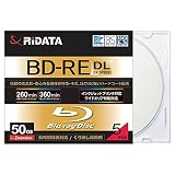 ライテック製 RiDATA 片面2層 50GB 長時間録画対応 ブルーレイディスク BD-RE スリムケース 5枚パック BD-RE260PW 2X.5P SC A