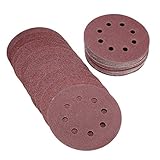 50pcs 5 inch 8 hole 80\/120\/180\/240\/320 grit sanding disc