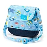 元気にお出かけベビーショルダーバッグ　海洋生物の楽園（ライトブルー）　B1703000　日本製