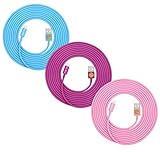 3PCS Lightning Cables, 10FT / 3M Heavy Duty Lightning Cable Lightning to USB Cable Rapid Charge + Sy
