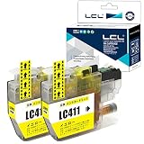 LCL Brother用 ブラザー用 LC411 LC411Y (2パック イエロー) 互換インクカートリッジ 対応機種：DCP-J526N DCP-J914N DCP-J926N DCP-J926N-W DCP-J926N-B MFC-J904N MFC-J739DN MFC-J739DWN MFC-J939DN MFC-J939DWN DCP-J1800N