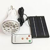 LEDソーラー電球Hanging e27ベース12-led調光機能付きライトアウトドア多機能ソーラーパネルwithリモートコントローラforキャンプハイキングホーム緊急照明 LM019020