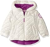 U.S. Polo Assn. Baby Girls' Quilted Faux Fur Jacket Winter White 18 Months [並行輸入品]