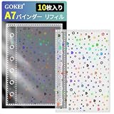 GOKEI A7サイズ リフィル 3層構造PPシート A7 ミニ7 バインダー 手帳 シール台紙 フラワー 10枚入