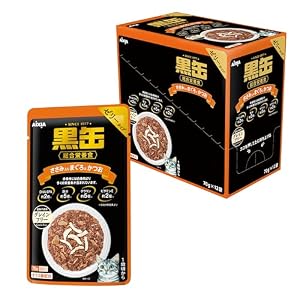 黒缶 パウチ ささみ入りまぐろとかつお 70g×12袋