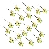 P Prettyia 全４タイプ　人工植物　人工ベリー　プラスチック　生き生き　インテリア　結婚式　装飾　 - 白 　 20束