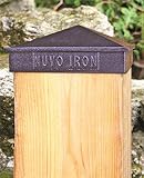 Nuvo Iron アルミニウムポストキャップ - ブラック 3.5" x 5.5" PCP09