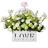 ホームデコレーション人工偽の結婚式のシルクの花ブッシュバスケット、l