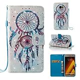 Jansuke Samsung Galaxy A5 (2017 Model) ケース カバー バンパー 手帳型 3D 合皮 PU レザー ストラップ付き アートデザイン 色鮮やか 図柄 お洒落 便利 