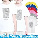 7MILE OCEAN 半袖 Tシャツ プリント キッズ ベビー 男の子 女の子 ジュニア グラフィック だまし絵 ロゴ 90 100 110 120 130 140 150 160 cm サイズ ペ