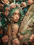 Reofrey ダイヤモンドの絵画 ダイヤモンドアート クロスステッチ キット美しさ、花手作りキット全面貼り付けタイプ ビーズア DIY 手芸キットホーム レストラン ラインストーン ホーム 壁掛け 装飾品 30x40cm