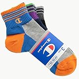 (チャンピオン)Champion ジュニア ノンパイル チェック クオーターレングスソックス 3足組 HJ (997)アソート 19-24cm CBSCG201