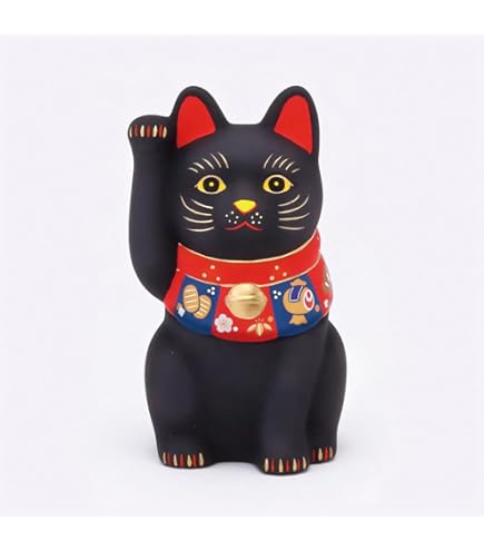 Amazon.co.jp: 招き猫 4号 白黒ペア猫 常滑焼 : ホーム＆キッチン