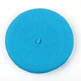 キッズ ベレー帽 100%ウール 選べる40色 (ブルー（Hu）)