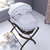 Izziwotnot Humphrey's Corner Sketchbook Baby Girl Wicker Moses Basket, Dark by Izziwotnot