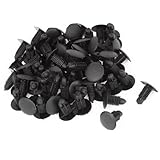DealMux車のブラックホール0.3ドアフェンダープラスチックリベットねじファスナーの100pcs