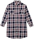 アビックス アルゴヴィア フランネルチェックワンピース M~L ネイビー フランネル起毛 856263