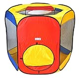 Six Sided Hexagon Twist Play Tent w/ Ball Stopper & Safety Meshing for Child Play Visibility [並行輸入品]