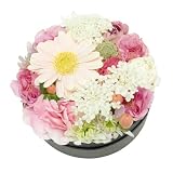BOXアレンジメント・サークル・ピンク×ホワイト【生花アレンジメント・誕生日・記念日・御祝・母の日など】