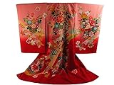 女児 お宮参り 着物 特選 正絹 手描き友禅 金駒刺繍入り 一つ身 初着 産着 ピンク系 『9』