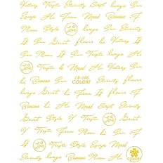 Amazon ネイルシール 筆記体文字シール ゴールド 英字 英語 ロゴ 数字 アルファベット 筆記体 ネイルタウン シール ステッカー 通販