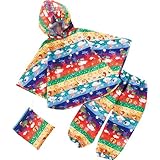 ソルビィ ぱんちょ　レインポンチョ・パンツセット お天気しましま 100cm