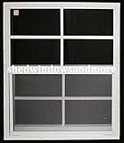 Shed Windows 24 " x 36 "ホワイトフラッシュマウント安全/強化ガラス、Playhouse Windows、Chicken Coop Windows