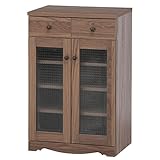 不二貿易 キャビネット ローリー 幅58×奥行39.5×高さ90cm ブラウン 98252