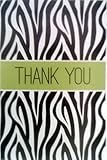 10 Zebra Striped Thank You Cards with Envelopes by Premium Stationery [並行輸入品]