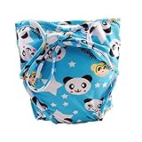 サイズミディアム、調整可能な乳児用泳ぎおむつ、ネクタイ、[パンダ]