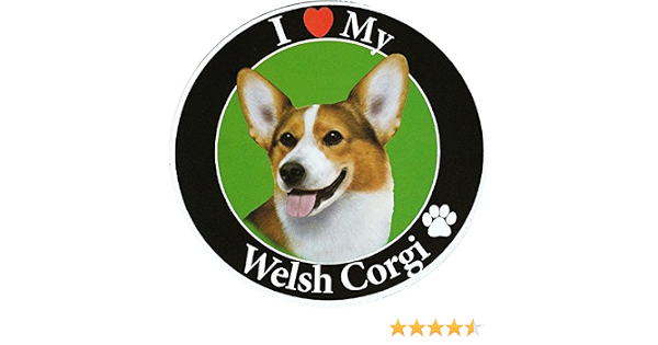 Amazon Co Jp Welsh Corgi サークルマグネットステッカー ウェルシュコーギー 画像イラスト入り 英語犬種名 Designed In The U S A 並行輸入品 車 バイク