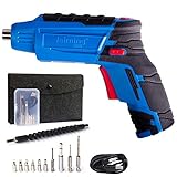 電動ドライバー USB充電式 4.2V 250回転数 正逆転可能 照明機能 ８本ビット 電動ドリル 精密ドライバーセット電動ネジまわし 延長棒 ツイストドリル 一年間保証 日本語説明書付き