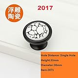 Dagly（TM）シングル/ 96ミリメートル/ 128ミリメートルクラック黒と白のセラミックハンドルヨーロッパのキャビネットの引き出し家具ハンドル