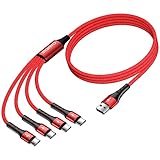 SIQIWO マルチ USB C ケーブル 急速充電 [1.2M/2パック] QC 3.0(3A) USB C スプリッターケーブル 4 in 1 充電コード 4つのタイプCポート付き iPhone 17 16 15 Pro/iPad Air/Pro/Samsung Galaxy S25 S4/Sony Xperia/LG/Fujitsuに対応