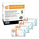 SupplyMaster - SMBLNE3S - Exam Nitrile Gloves - Disposable Powder Free Exam 3 mil Small Blue (Pack o
