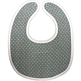 水玉ガーゼスタイ（よもぎ色系）　ビブ　よだれかけ　リバーシブルタイプ　KSMW-NO.2　【日本製】　【charlotte限定】