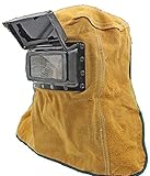 macaroni（マカロニ） 遮光 窓 付き 牛革 溶接 面 マスク 保護具 火傷 防止