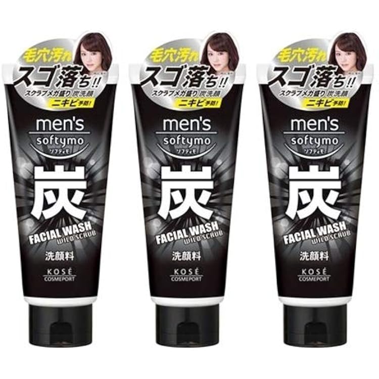 【４８個セット】【１ケース分】 メンズ ソフティモ フェイシャルウォッシュ 炭 130g ×４８個セット　１ケース分 Amazon | KOSE コーセー メンズ ソフティモ フェイシャルウォッシュ