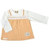 2017年 春物 UZULAND ウズランド キャミ重ね着風 長袖Ｔシャツ オレンジ◇70cm