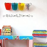 壁デカール装飾ベビーvinyl-masterpieces壁デカール – Childrenアートワーク表示デカール赤ちゃん部屋ステッカー( L、ブラック)